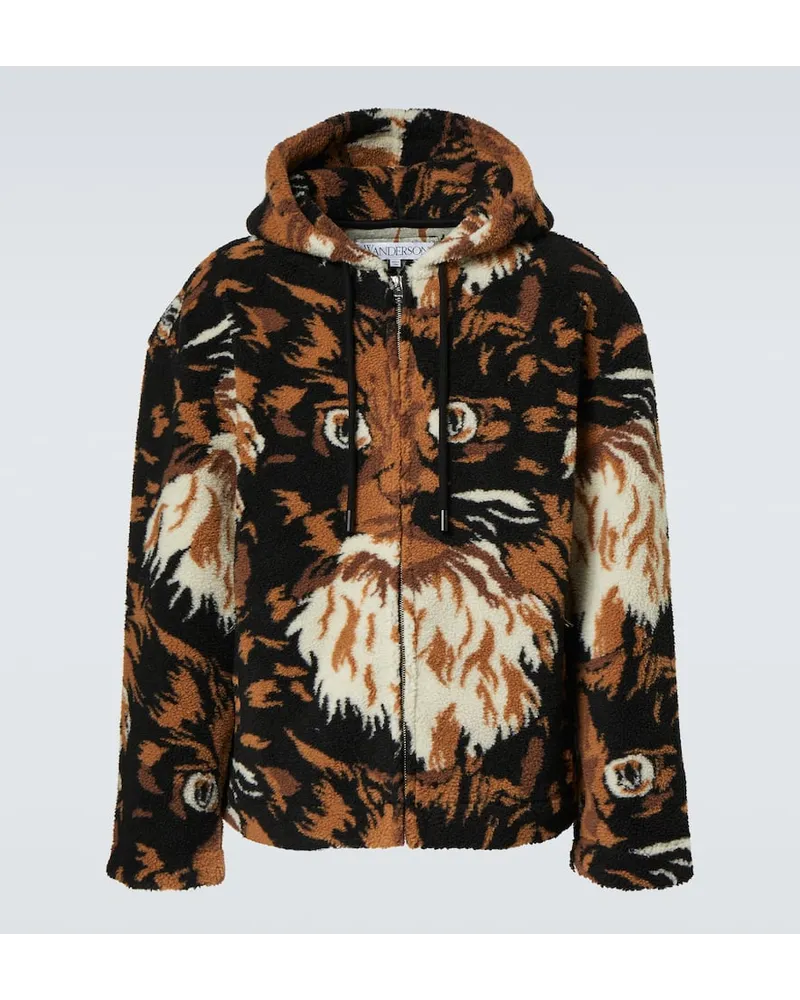 J.W.Anderson Kapuzenjacke aus Fleece Multicolor