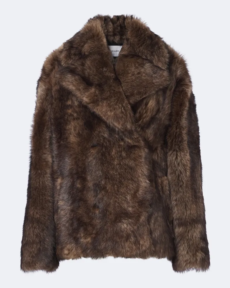 Yves Salomon Jacke aus Shearling Grau