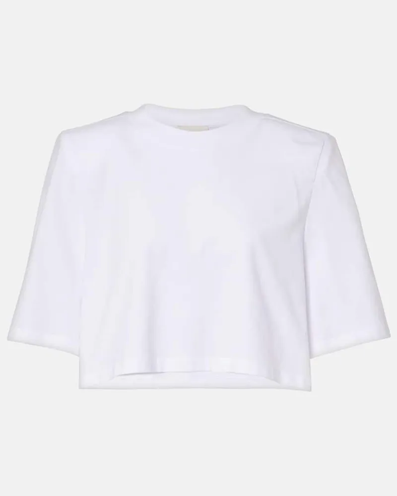 Isabel Marant Cropped-Top Zaely aus Baumwoll-Jersey Weiß