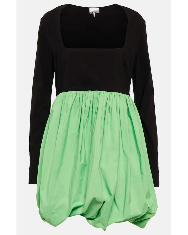 Ganni Minikleid aus Taft Multicolor
