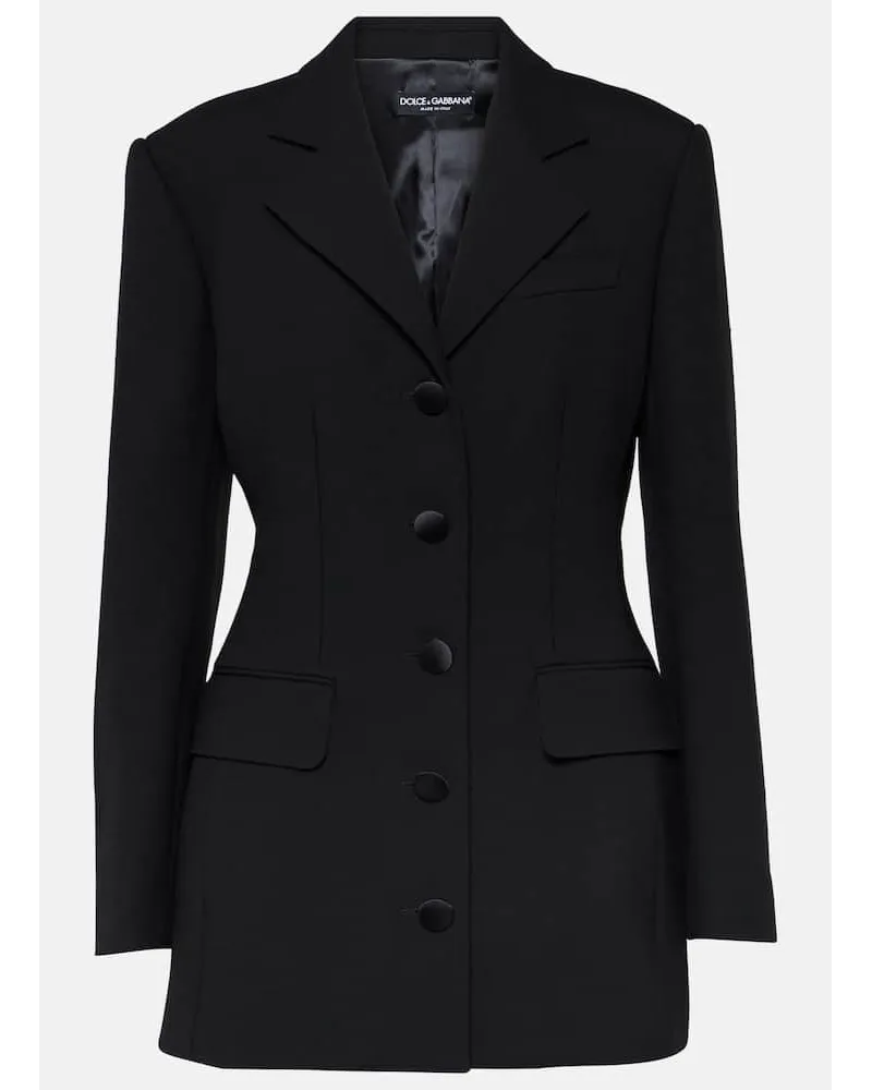 Dolce & Gabbana Blazer aus einem Wollgemisch Schwarz