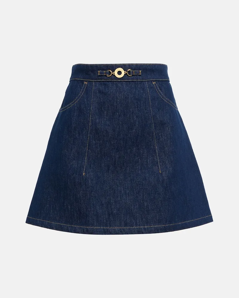 Patou High-Rise Jeansrock Blau