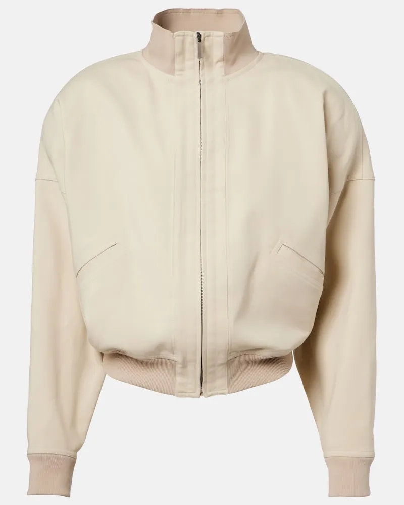Gucci Bomberjacke aus Baumwollpopeline Beige