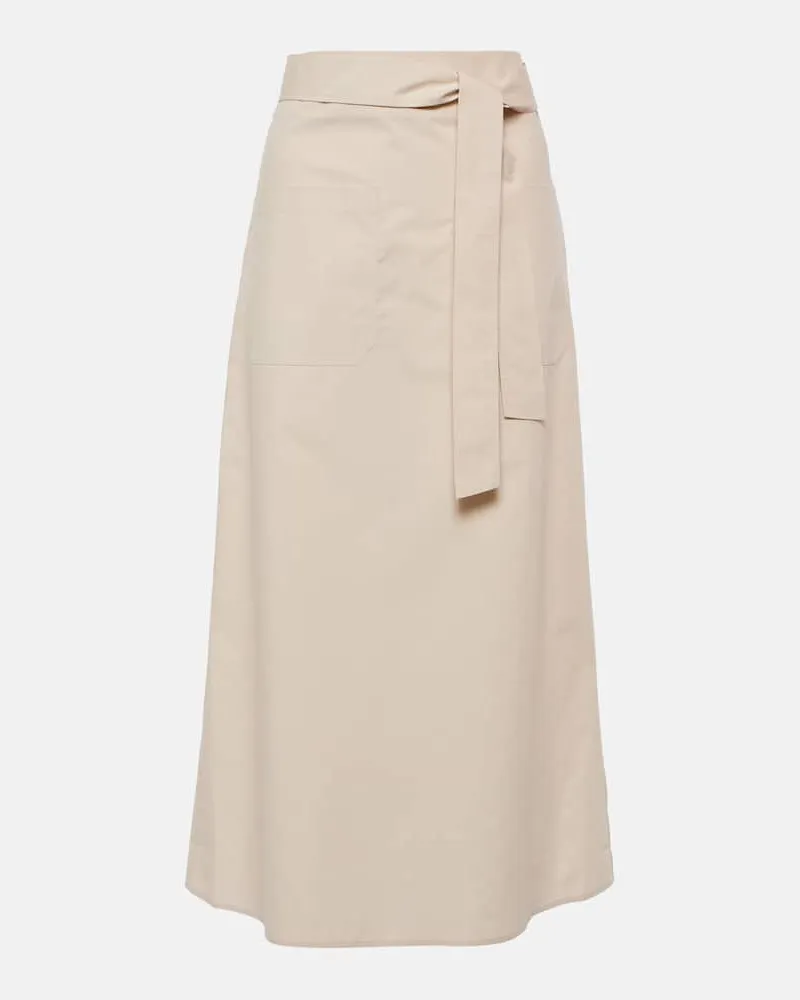 Totême Midirock aus Baumwolle Neutral