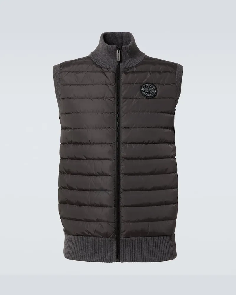 Canada Goose Daunenweste HyBridge aus Wolle Grau