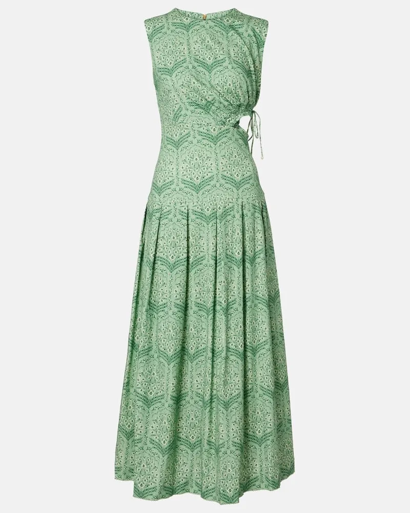AGUA BENDITA Bedrucktes Maxikleid Otoño Grün