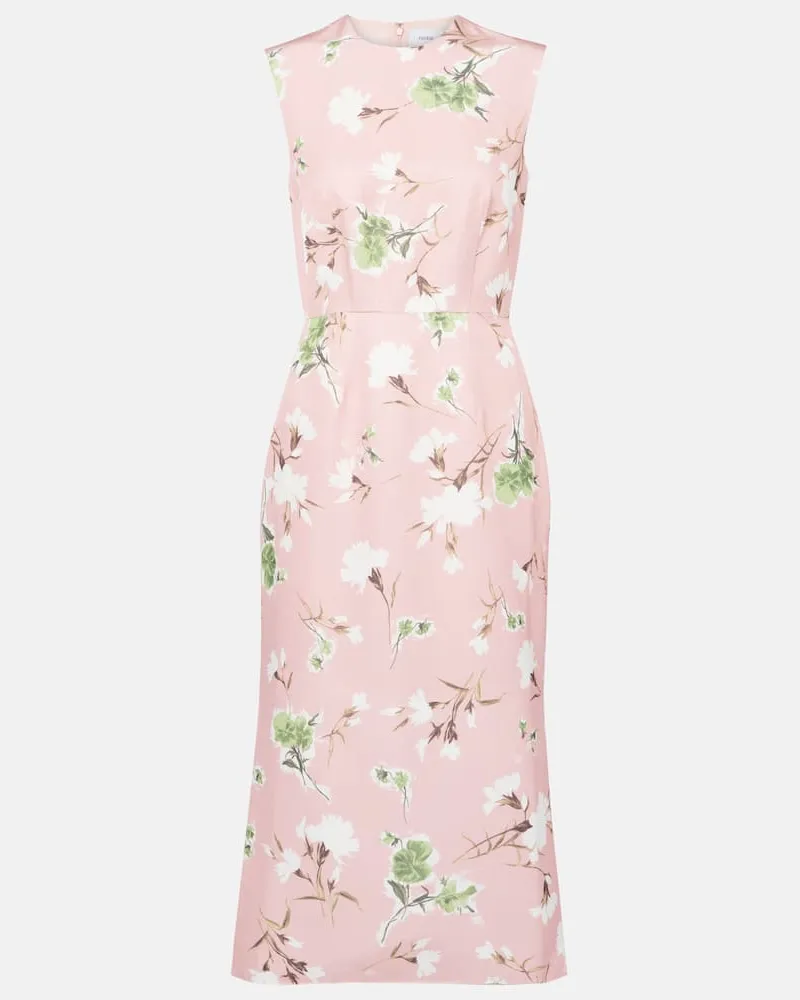 Erdem Midikleid aus Faille Rosa