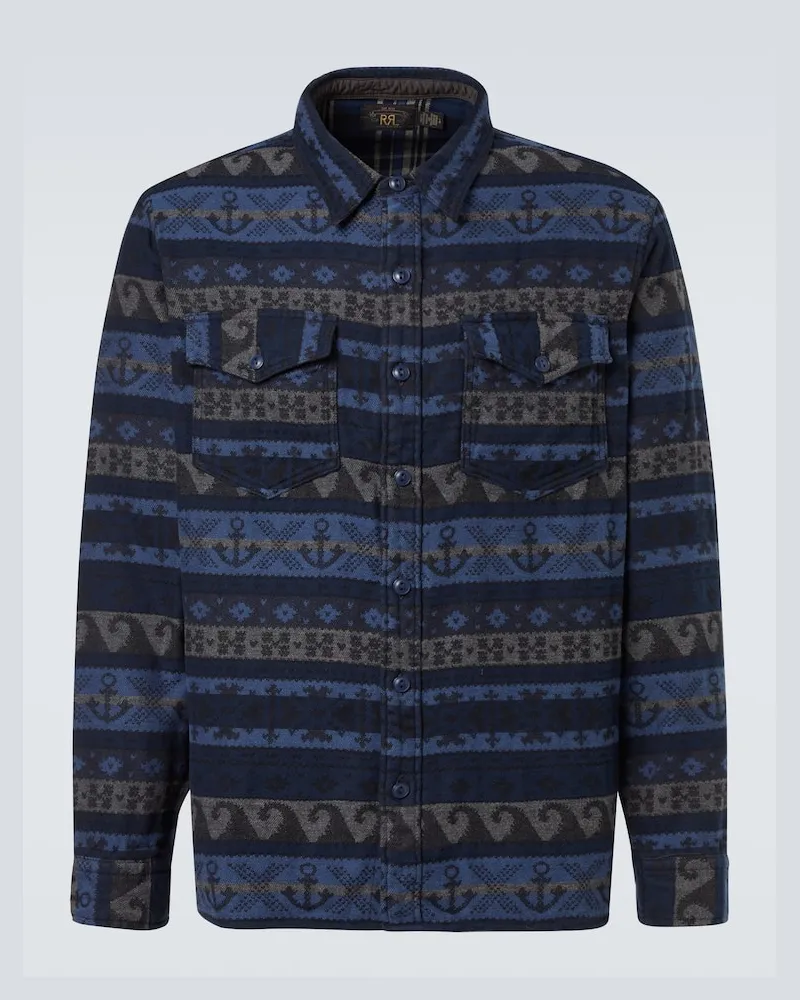 RRL Hemd aus Baumwolle Blau