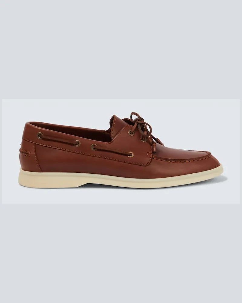 Loro Piana Segelschuhe Sea-Sail Walk aus Leder Braun