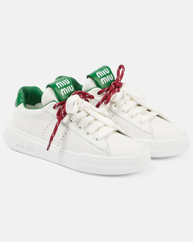 Miu Miu Sneakers aus Leder Weiß