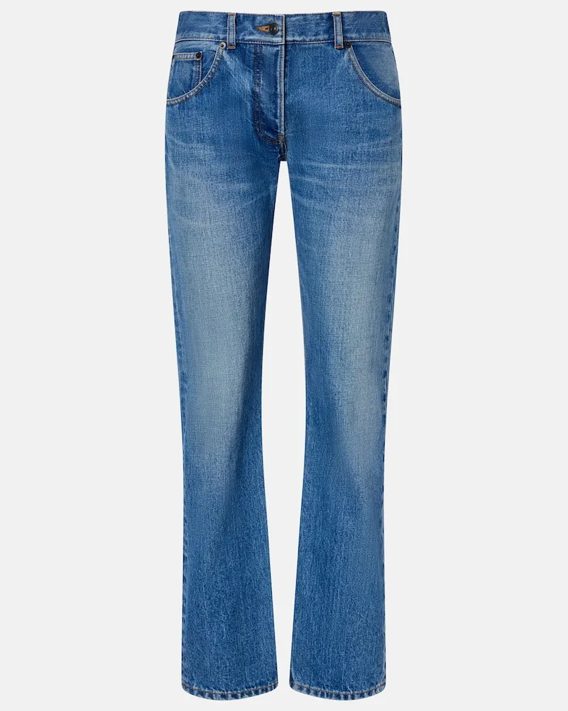 The Row Low-Rise Straight Jeans Fima Blau