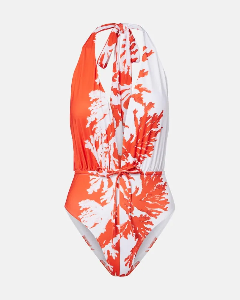 Alexandra Miro Bedruckter Badeanzug Willow Orange