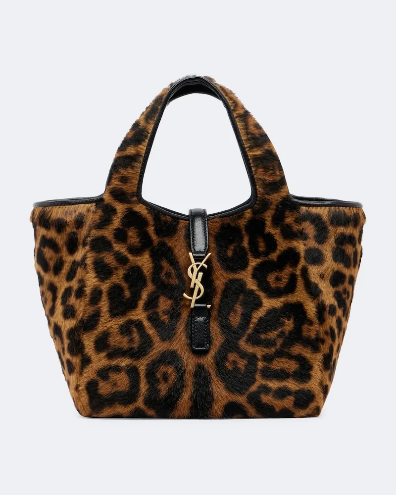 Saint Laurent Henkeltasche Le 5 à 7 Bea Baby aus Kalbshaar Braun