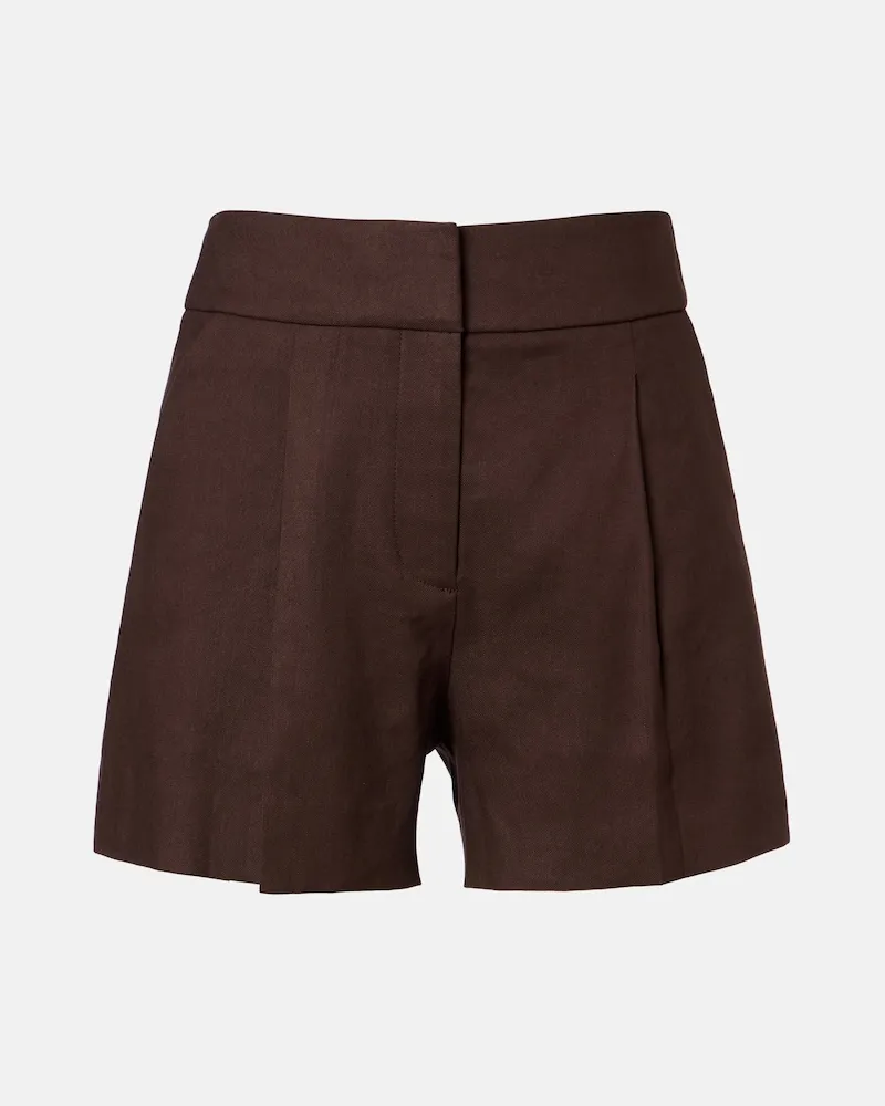 Veronica Beard Shorts Haina aus Twill Braun