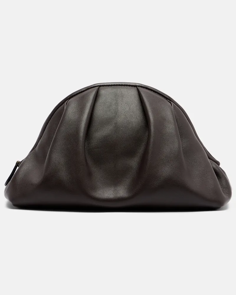 The Row Clutch Charlotte Small aus Leder Braun