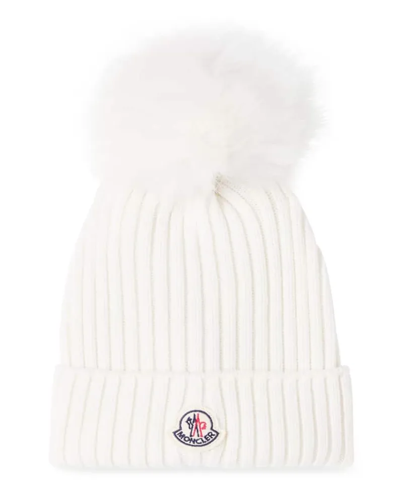Moncler Mütze aus Schurwolle Weiß