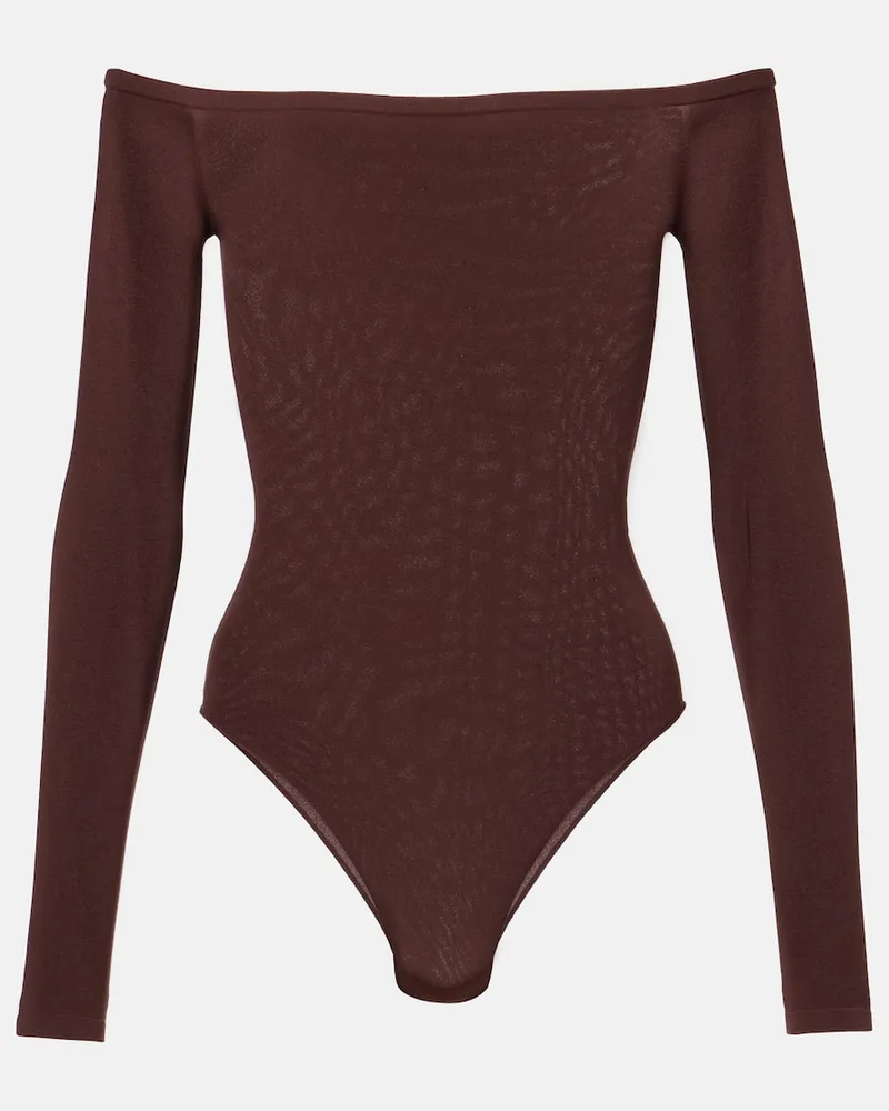 Alaïa Alaïa Off-Shoulder-Body Braun