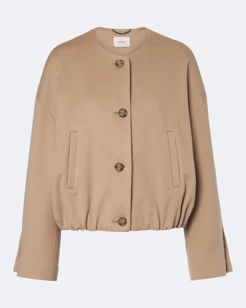 Dorothee Schumacher Jacke Soft Silhouettes aus Wolle Beige