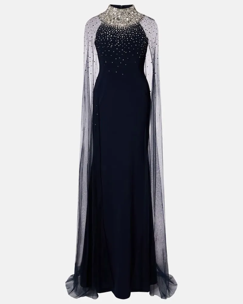 Jenny Packham Robe Zadie mit Kristallen Blau