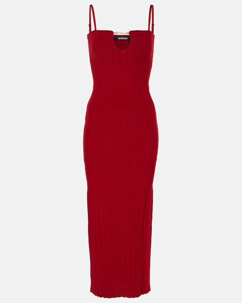 Jacquemus Midikleid La Robe Sierra Bretelles Rot