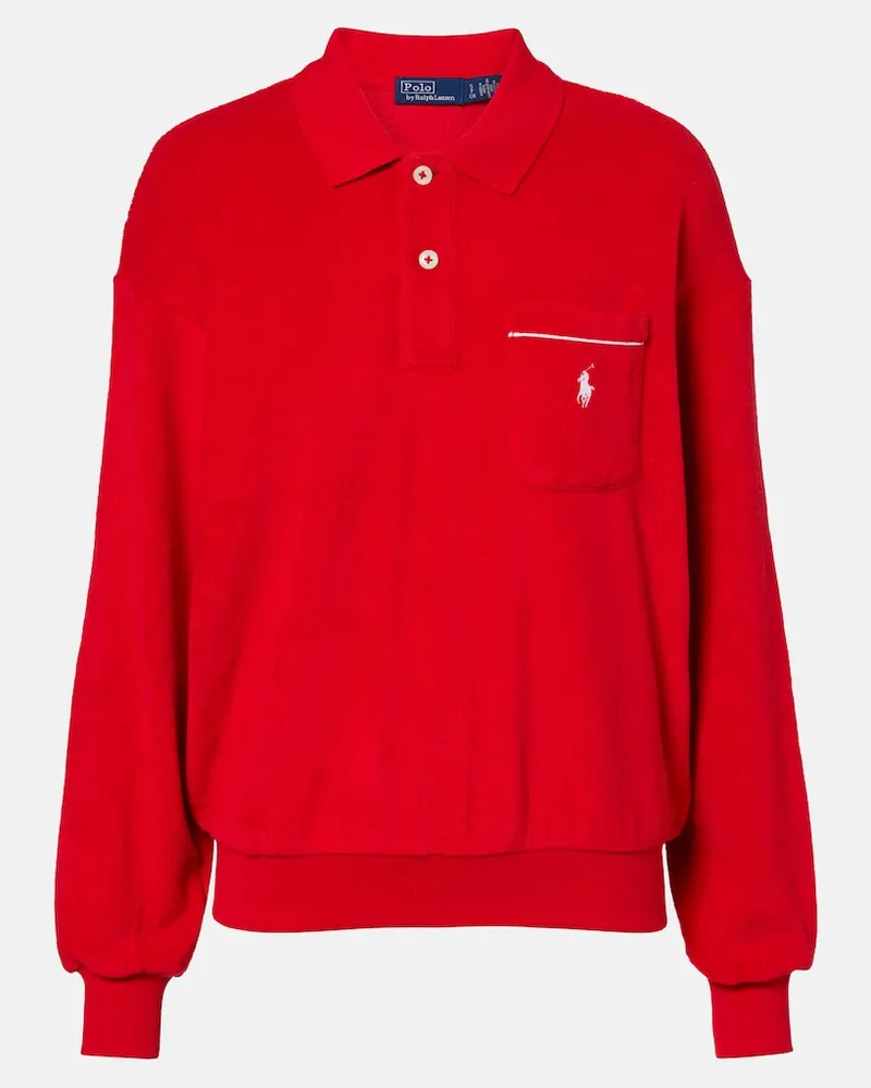 Ralph Lauren Polohemd aus Frottee mit Baumwollanteil Rot