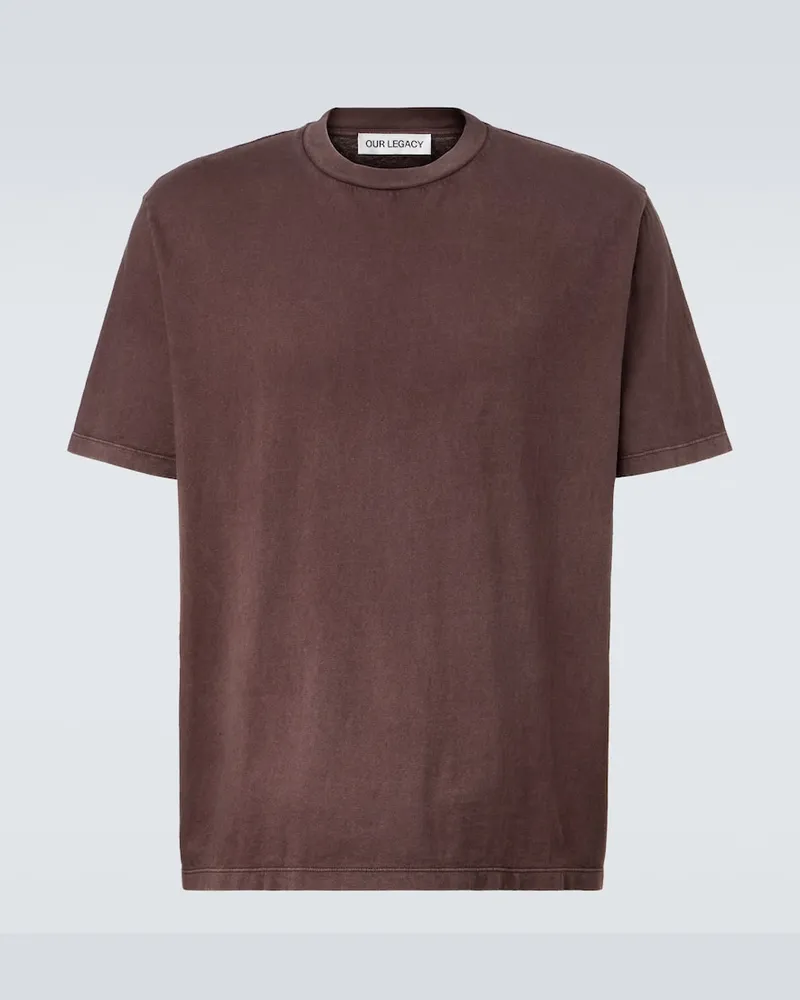 Our Legacy T-Shirt Box aus Baumwoll-Jersey Braun