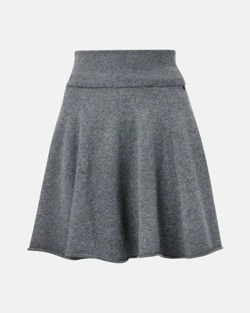 extreme cashmere Minirock N°379 Girl aus einem Kaschmirgemisch Grau