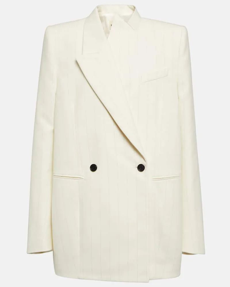 KHAITE Smokingjacke Malek aus Baumwolle Nude