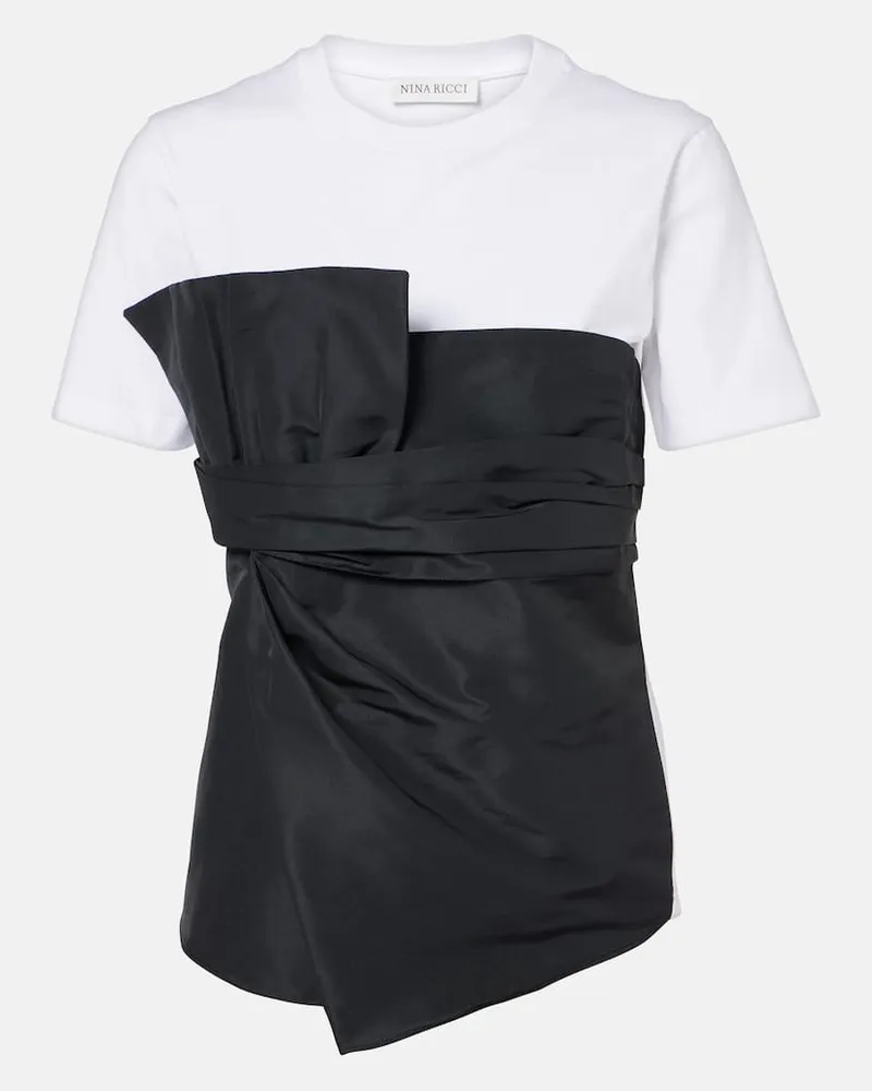 Nina Ricci T-Shirt aus Baumwoll-Jersey Weiß