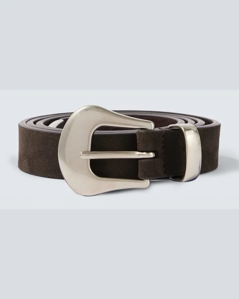 LARDINI Gürtel aus Veloursleder Braun