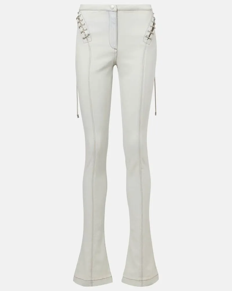 Blumarine Mid-Rise Slim Jeans Blau