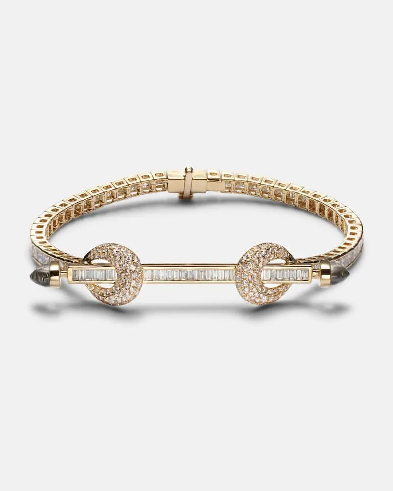 Ananya Armband Chakra aus 18kt Gelbgold mit Diamanten und Quarz Gold
