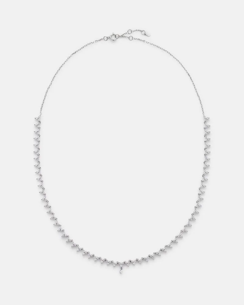 PERSEE Persée Halskette aus 18kt Weißgold mit Diamanten Silber