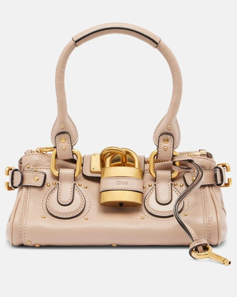 Chloé Chloé Schultertasche Paddington Medium aus Leder Pink