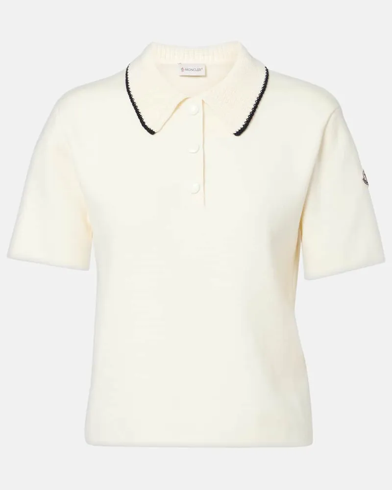 Moncler Polohemd aus Baumwolle Weiß