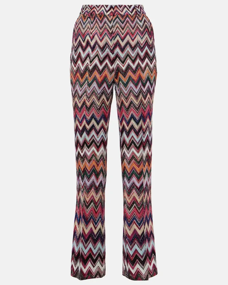 Missoni Schlaghose aus Häkelstrick Multicolor