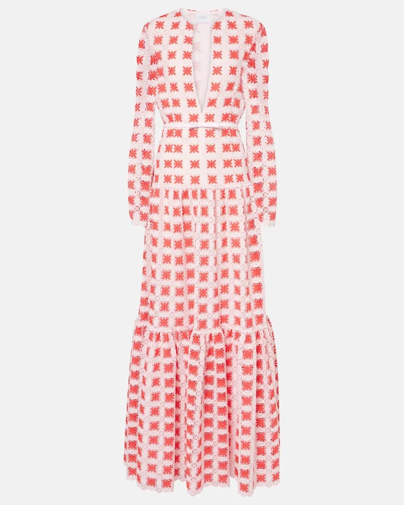 Giambattista Valli Maxikleid aus Spitze Pink