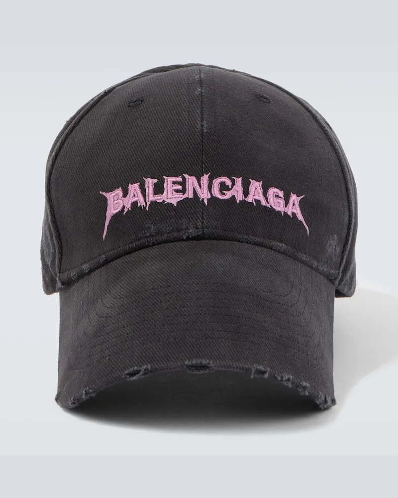 Balenciaga Baseballcap aus Baumwolle Schwarz