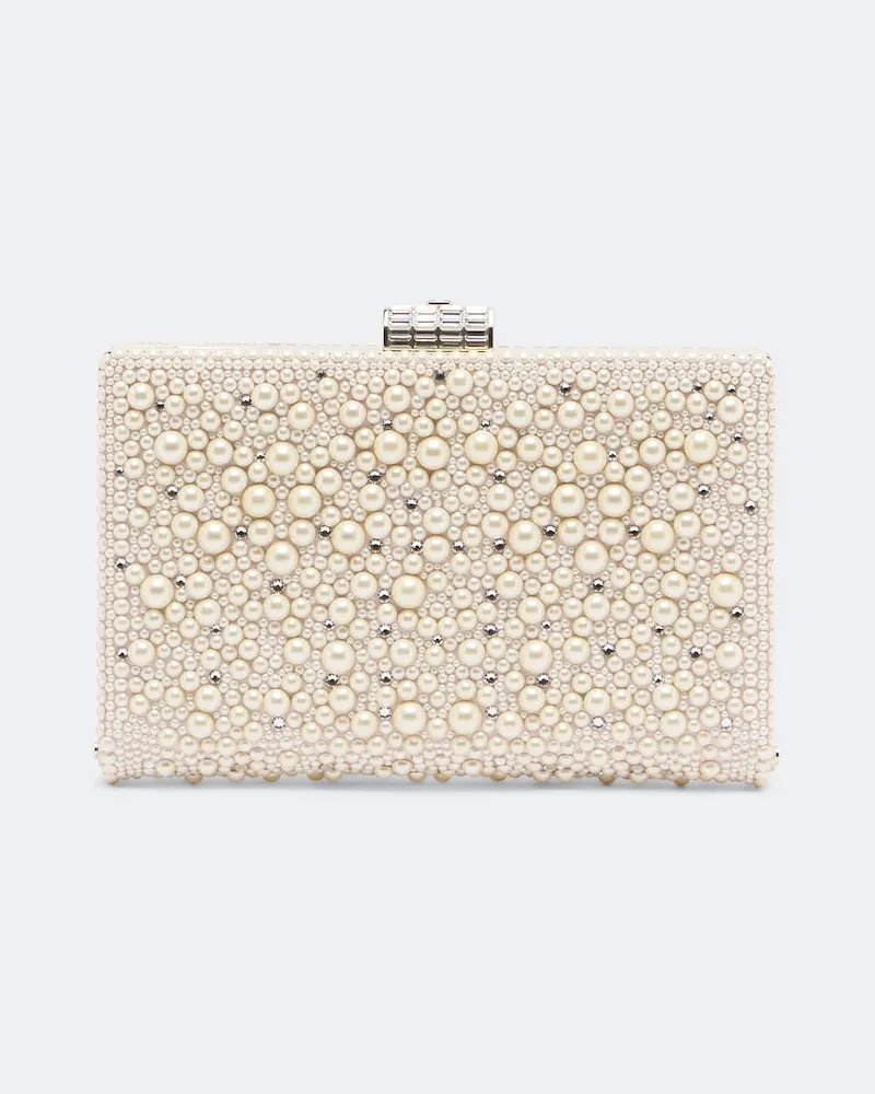 Valentino Garavani Verzierte Clutch Berthe Weiß