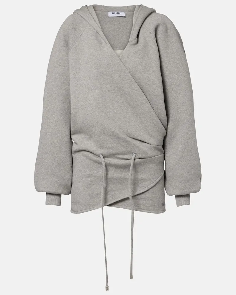 ATTICO Minikleid aus Baumwoll-Jersey Grau