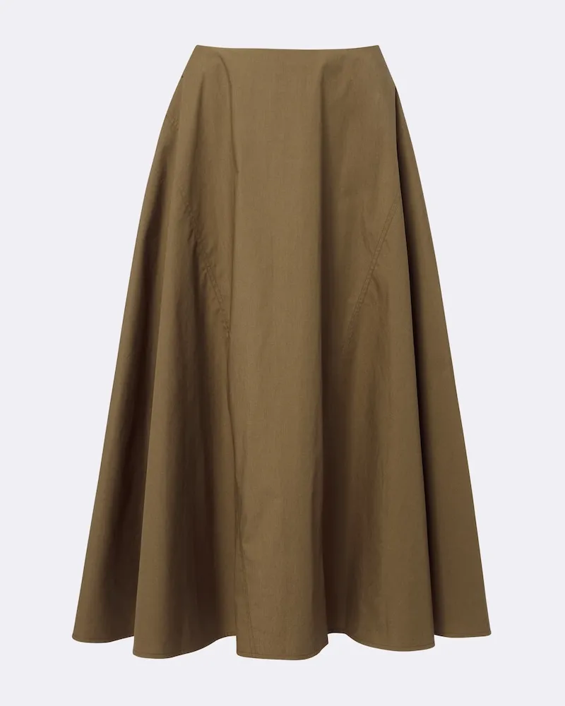 Tory Burch Midirock aus einem Baumwollgemisch Grün