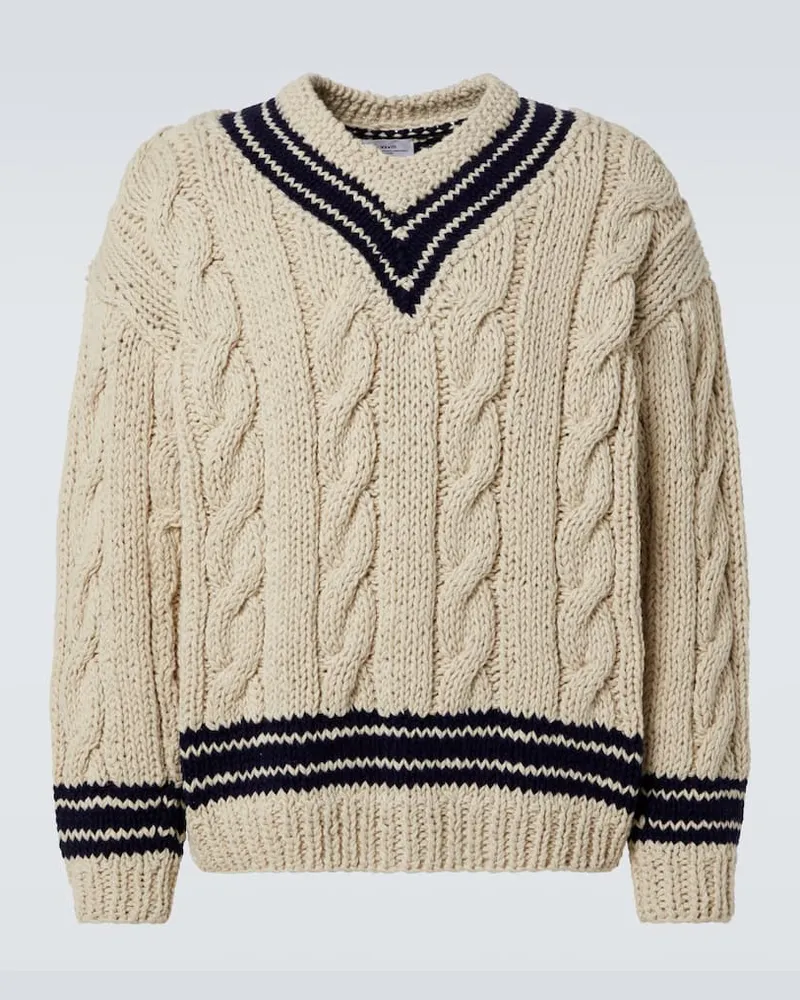 Visvim Pullover Collegium aus Wolle und Kaschmir Weiß