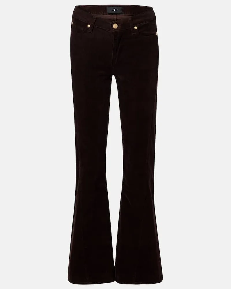7 for all mankind Schlaghose Twisted Dojo Tailorless aus Cord Braun