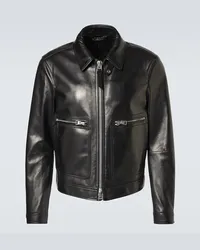 Tom Ford Blouson aus Leder Schwarz