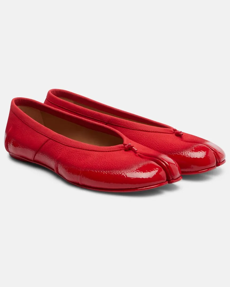 Maison Margiela Ballerinas Tabi aus Lackleder Rot