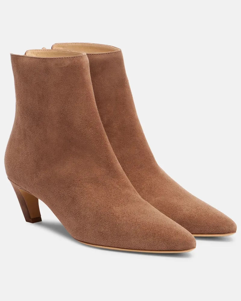 Gabriela Hearst Ankle Boots Clayton aus Veloursleder Braun