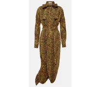 Bedrucktes Maxikleid aus Baumwolle