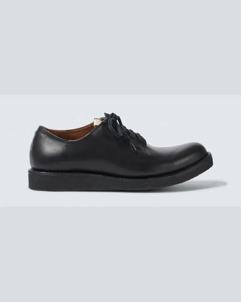 Visvim Sneakers G.P.O. Folk aus Leder Schwarz