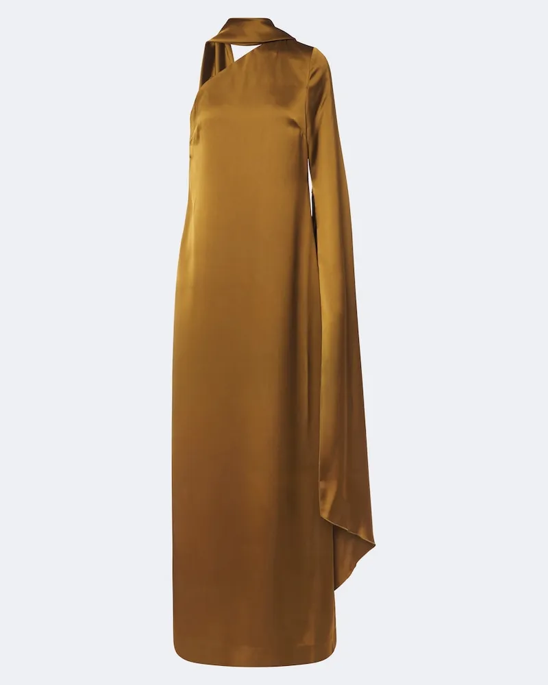 Solace London Robe Newman aus Satin Grün