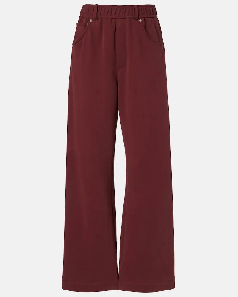 Brunello Cucinelli Jogginghose aus Baumwoll-Jersey Braun